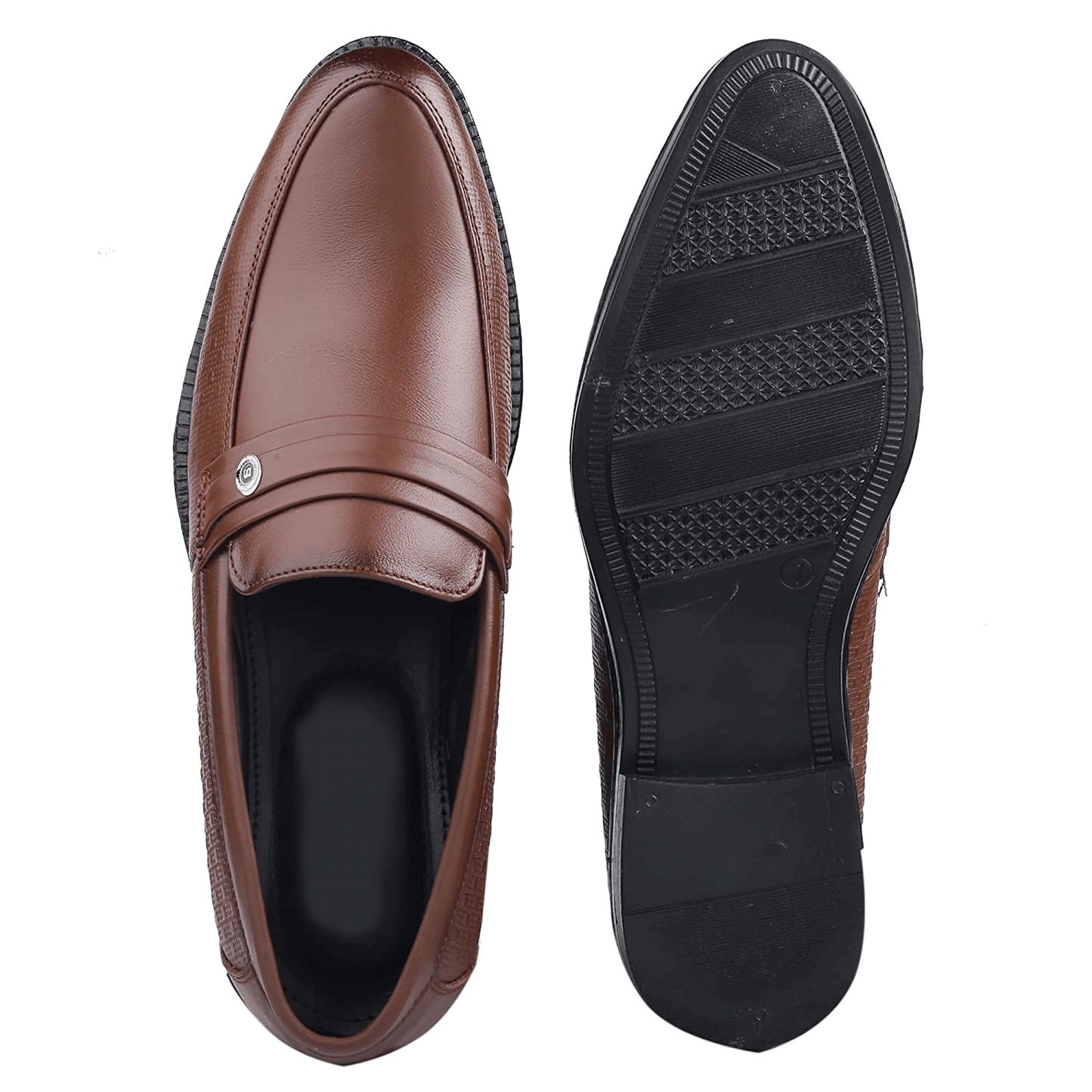Trendy Formal Genuine Leather Slip-on Shoes For Men's -JonasParamount