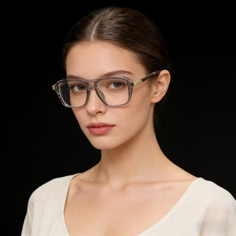 Vintage Double Bridge Fashion Glasses For Men and Women