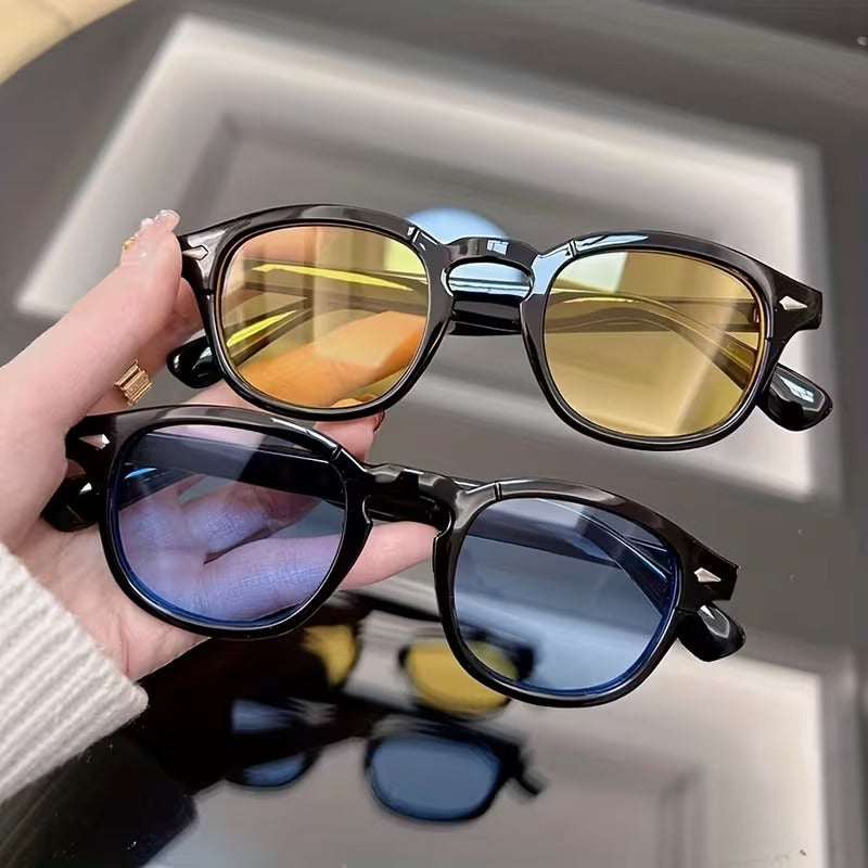 Vintage Oval Slim Frame Sunglasses for Men & Women