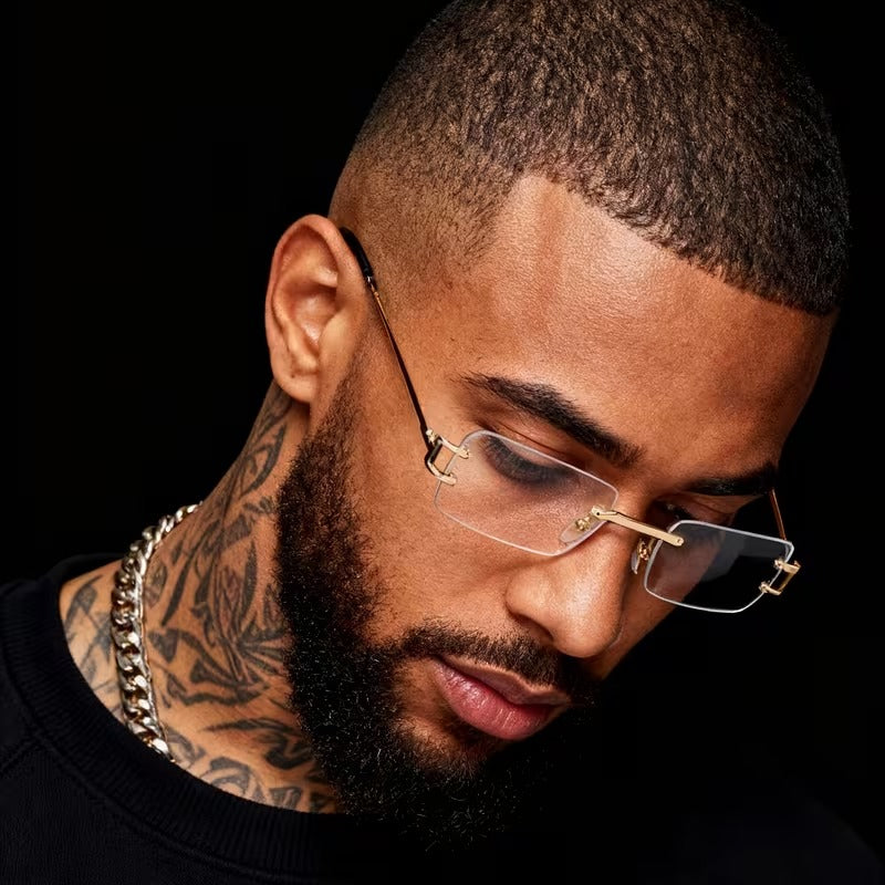 Luxury Rimless Square Eyeglasses for Men & Women