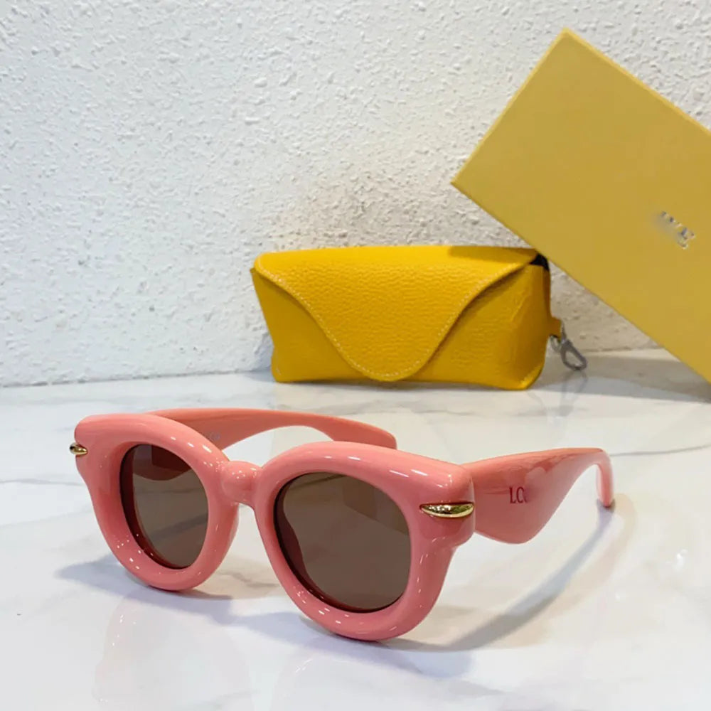 Vintage Thick Round Cat Eye Glasses for Women & Men