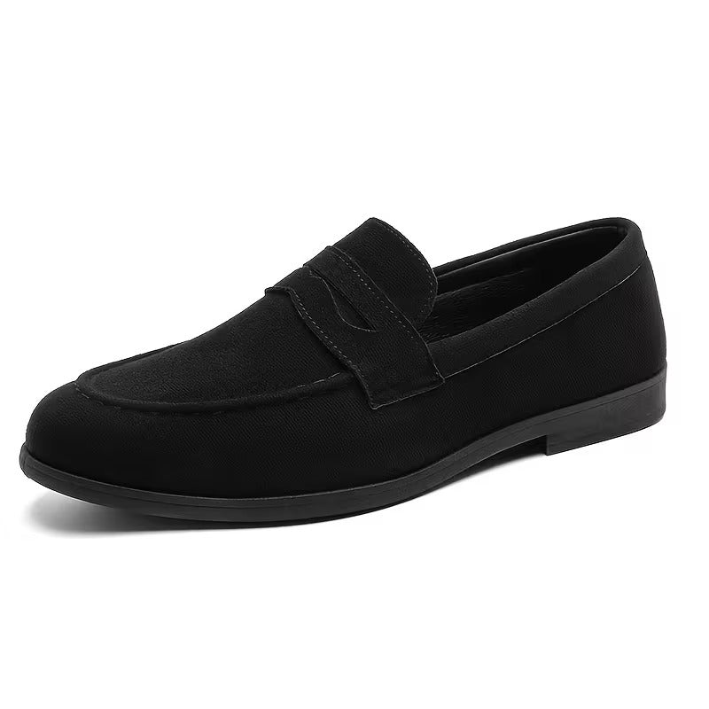 Premium Suede Penny Loafers for Men – Genuine Leather Slip-On Casual Shoes