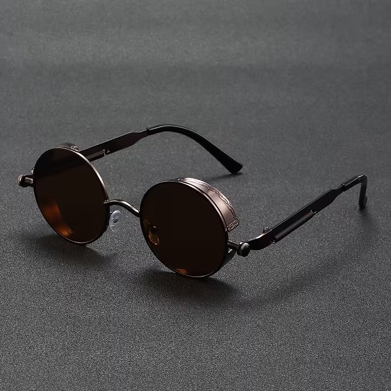 Vintage Round Steampunk Sunglasses for Men & Women