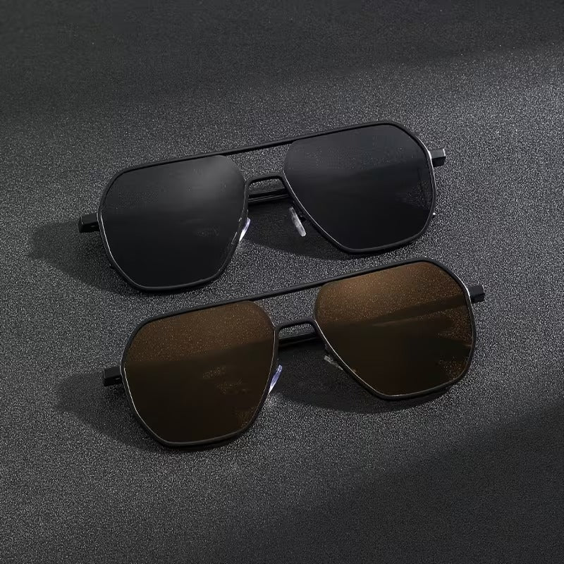 Double Bridge Metal Frame Sunglasses for Men & Women