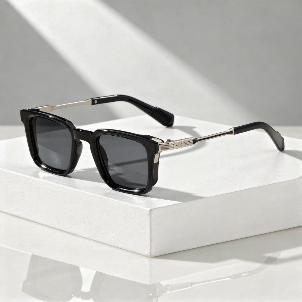 Metal Frame Square Sunglasses for Men and Women