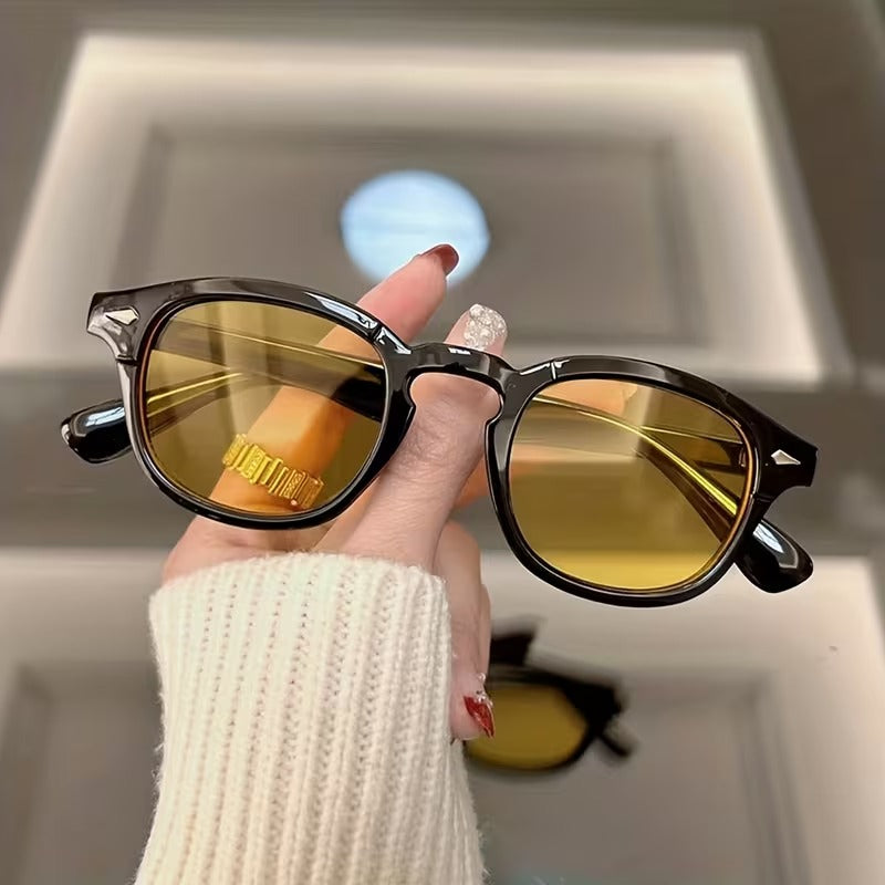 Vintage Oval Slim Frame Sunglasses for Men & Women