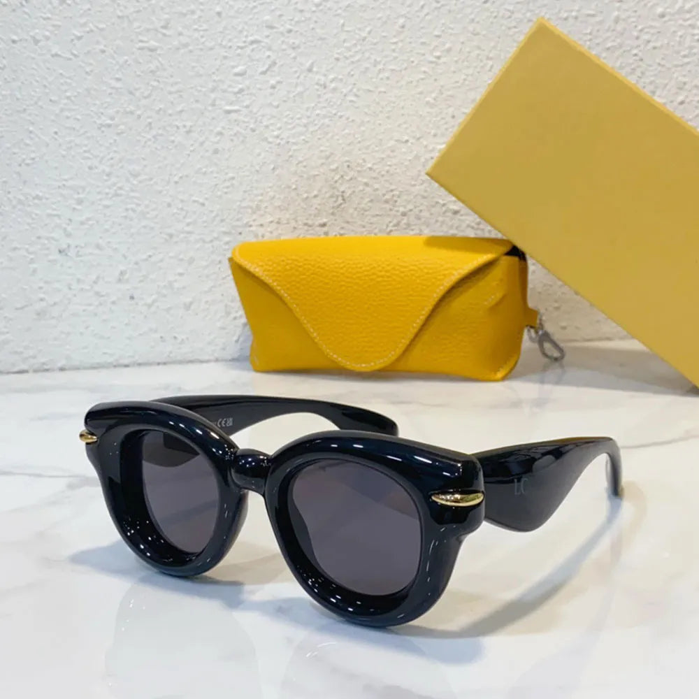 Vintage Thick Round Cat Eye Glasses for Women & Men
