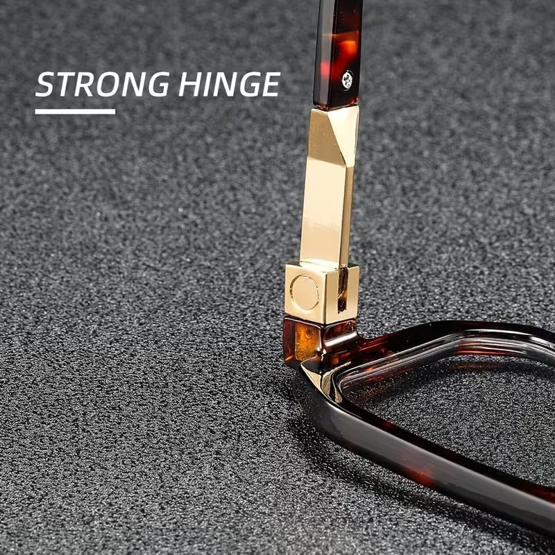 Unisex Retro Square Eyeglasses with Double Bridge