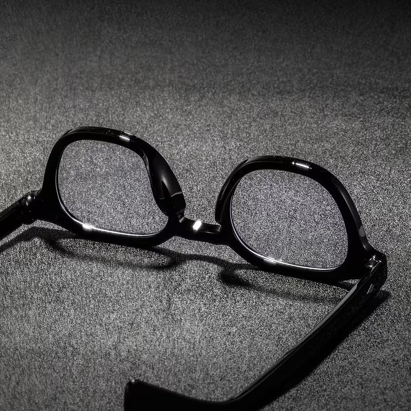 Men’s Black Square Eyeglass Frames | Retro Fashion Glasses