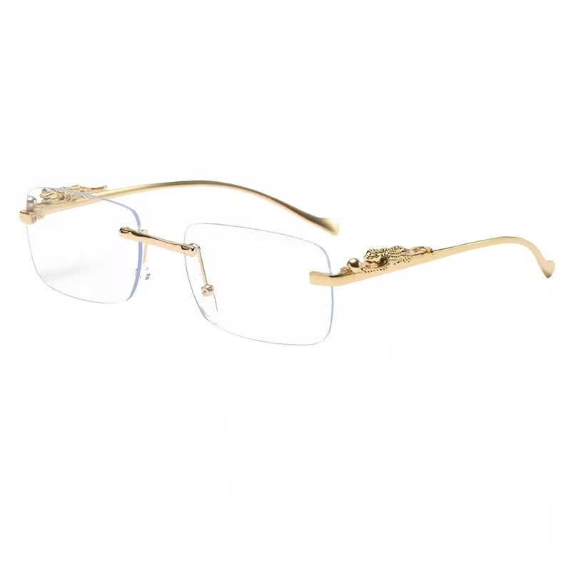Cheetah Rimless Glasses for Men & Women | Fashion Eyewear
