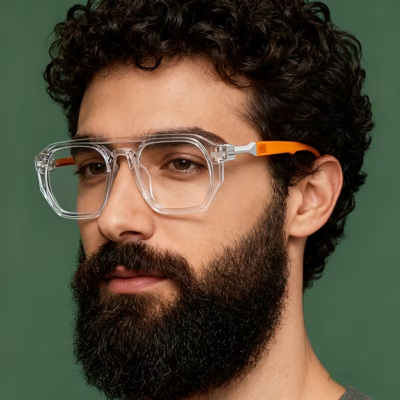 Luxury Double Bridge Square Eyeglasses for Men & Women