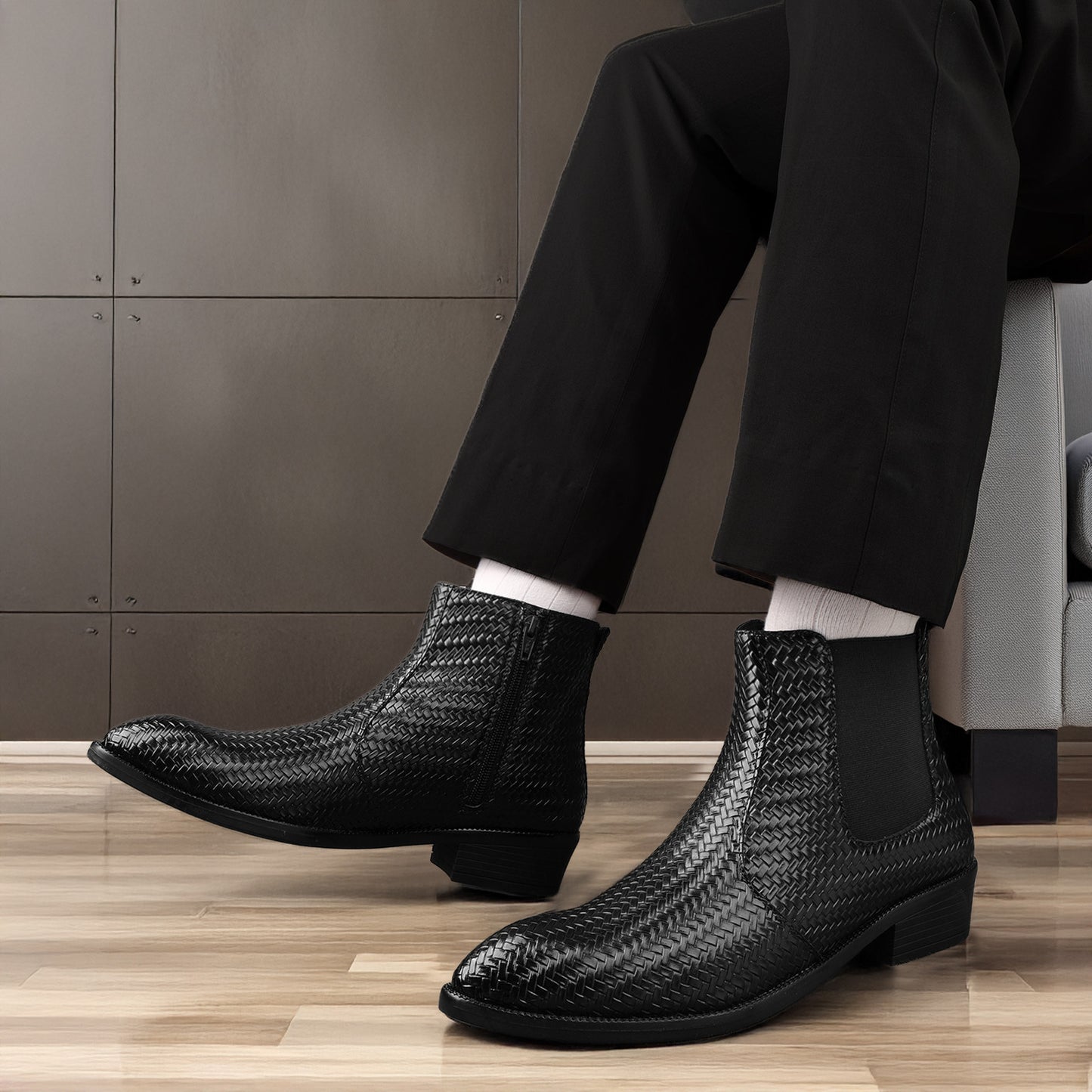 JonasParamount Black Classic Chelsea Boots