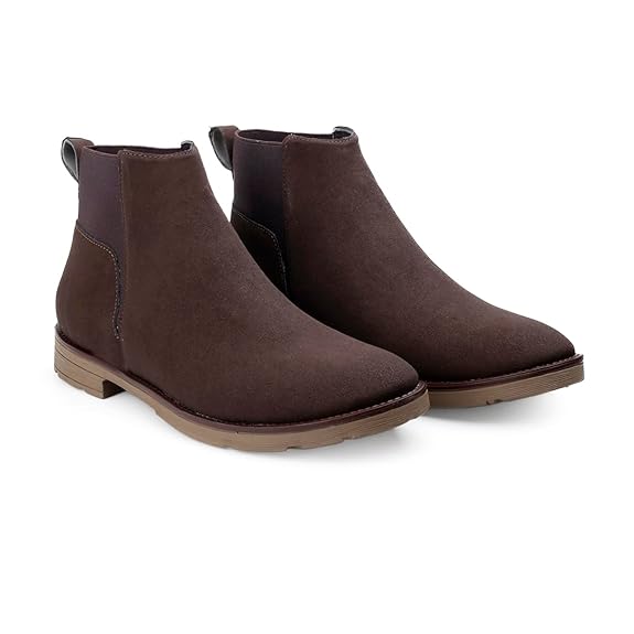 Lightweight Faux Leather Slip-On Ankle Men’s Smart Casual Chelsea Boots