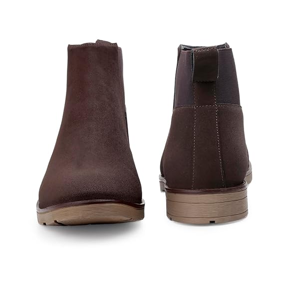 Lightweight Faux Leather Slip-On Ankle Men’s Smart Casual Chelsea Boots