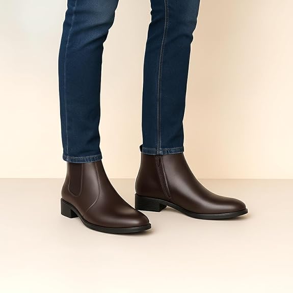 JonasParamount Brown Zipper Chelsea Boots
