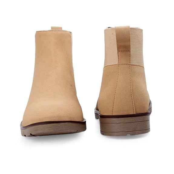Lightweight Faux Leather Slip-On Ankle Men’s Smart Casual Chelsea Boots