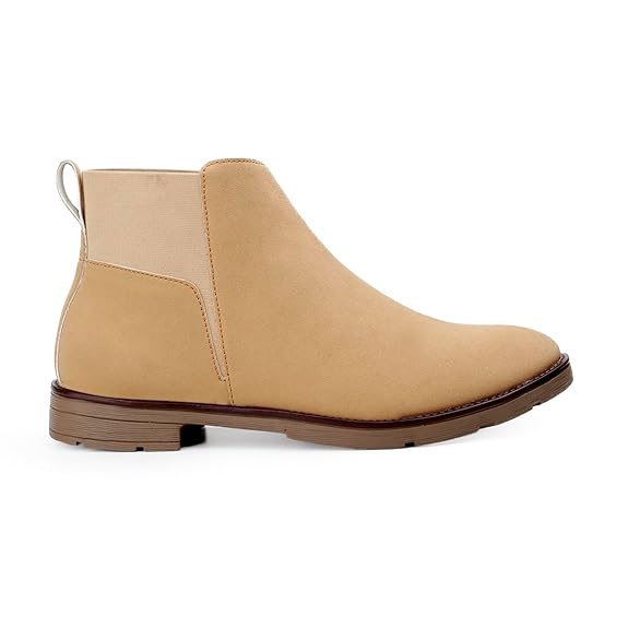 Lightweight Faux Leather Slip-On Ankle Men’s Smart Casual Chelsea Boots