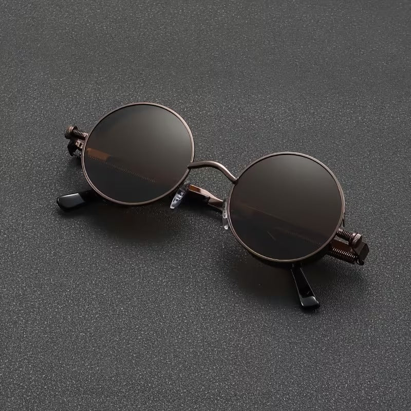 Vintage Round Steampunk Sunglasses for Men & Women