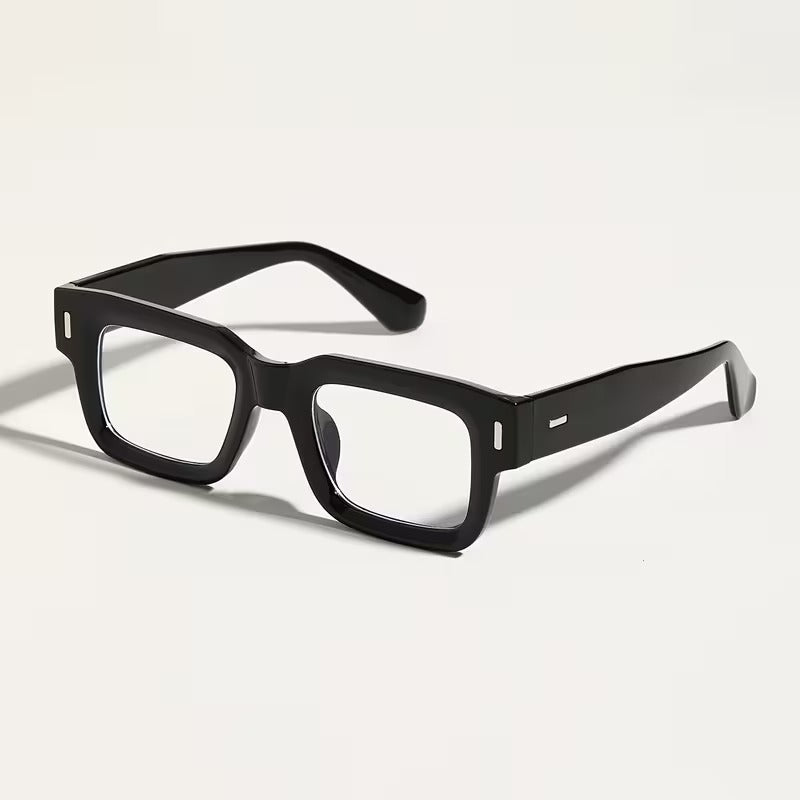 Retro Black Square Eyeglasses for Men and Women
