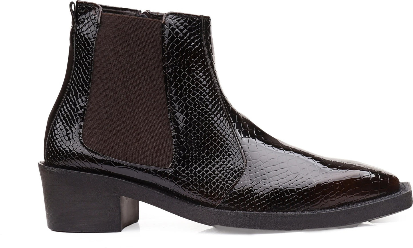 JonasParamount Men’s Black Glossy Chelsea Boots