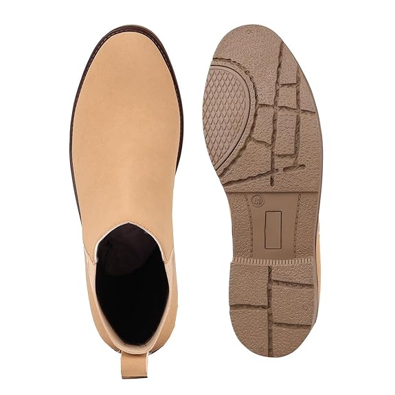 Lightweight Faux Leather Slip-On Ankle Men’s Smart Casual Chelsea Boots