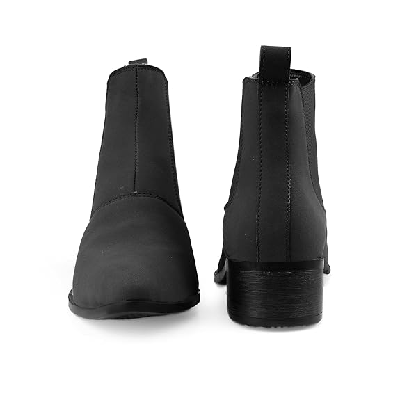 Men’s Pointed Toe Height Increasing Faux Leather Slip-On Formal & Casual Boots