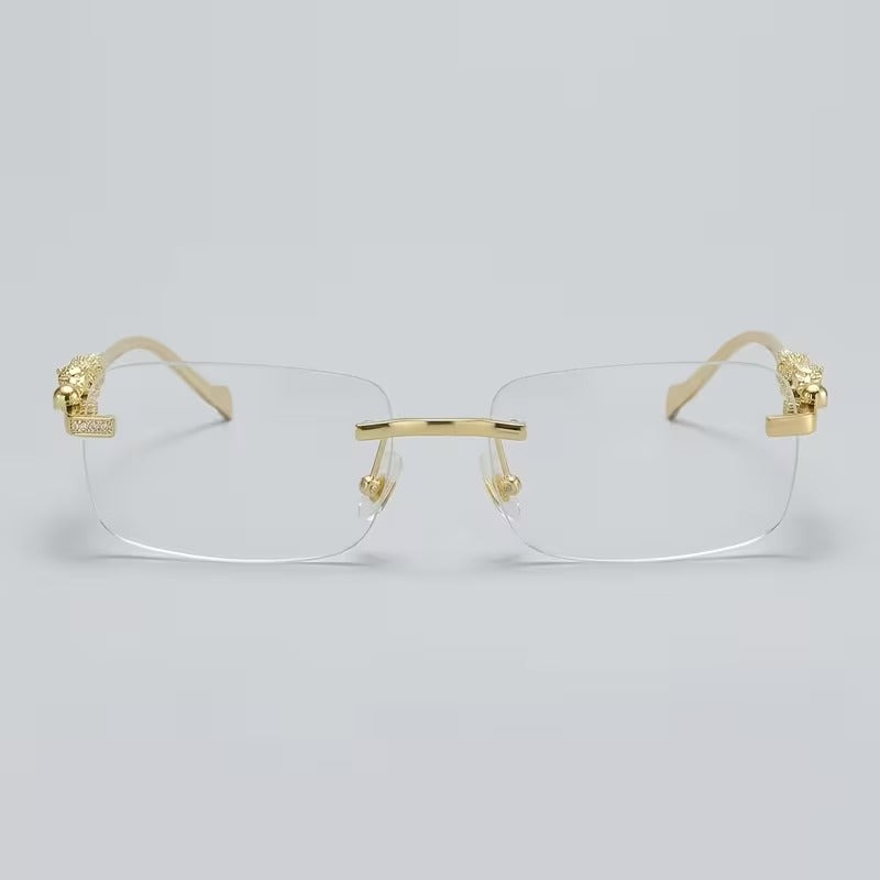 Cheetah Rimless Glasses for Men & Women | Fashion Eyewear
