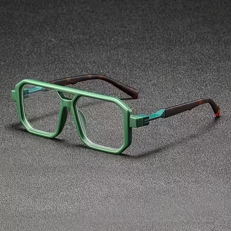 Premium Double Bridge Square Blue Light Blocking Glasses for Men & Women