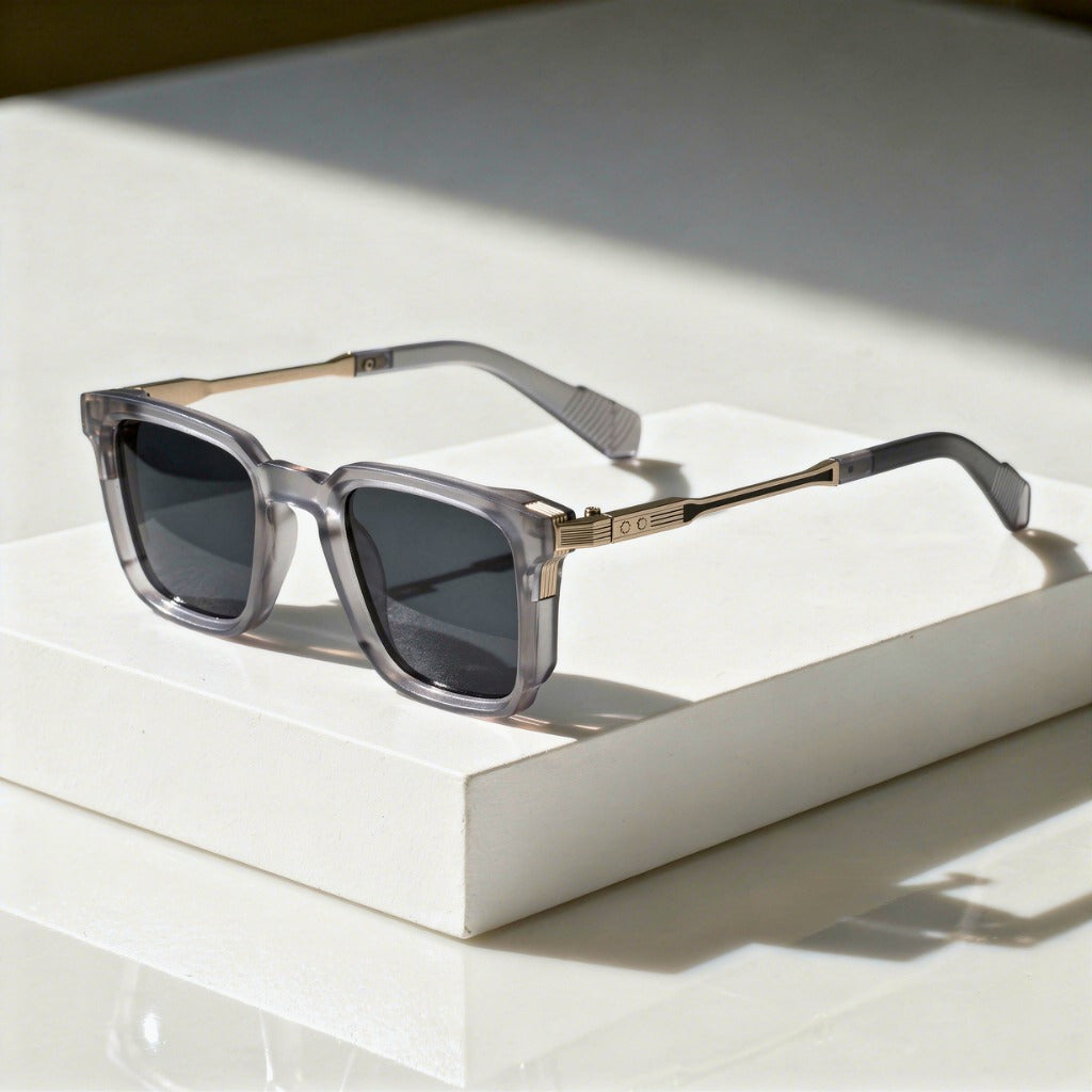 Metal Frame Square Sunglasses for Men and Women