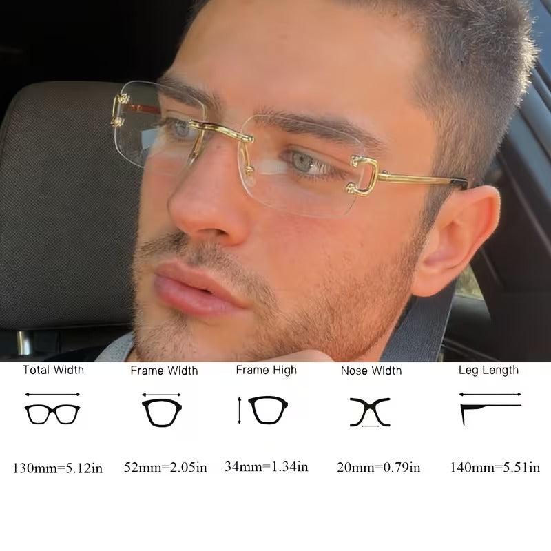 Small Clear Lens Glasses for Men & Women | Gold Fashion Eyewear