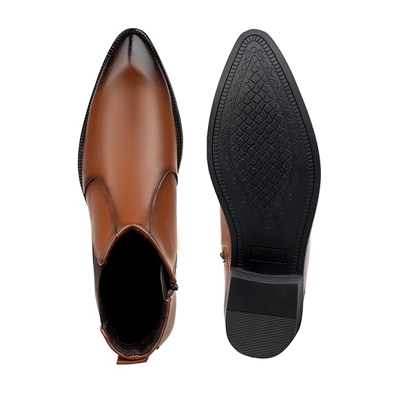 JonasParamount Tan Zipper Chelsea Boots