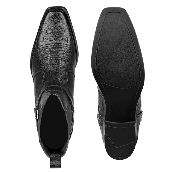 JonasParamount Men’s Black Buckle Chelsea Boots