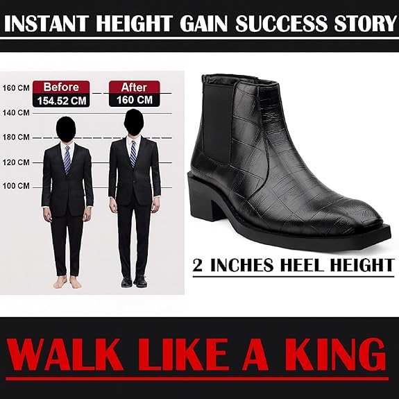 JonasParamount Men’s Black Height Increasing Chelsea Boots