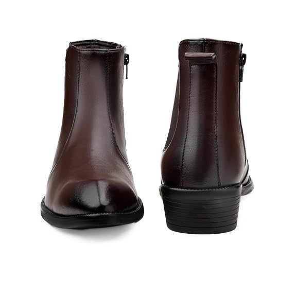 JonasParamount Brown Zipper Chelsea Boots