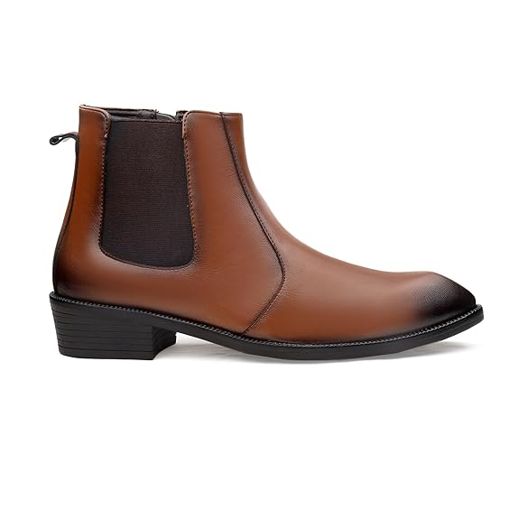 JonasParamount Tan Zipper Chelsea Boots