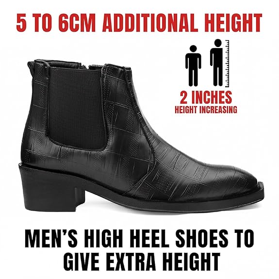 JonasParamount Men’s Black Height Increasing Chelsea Boots