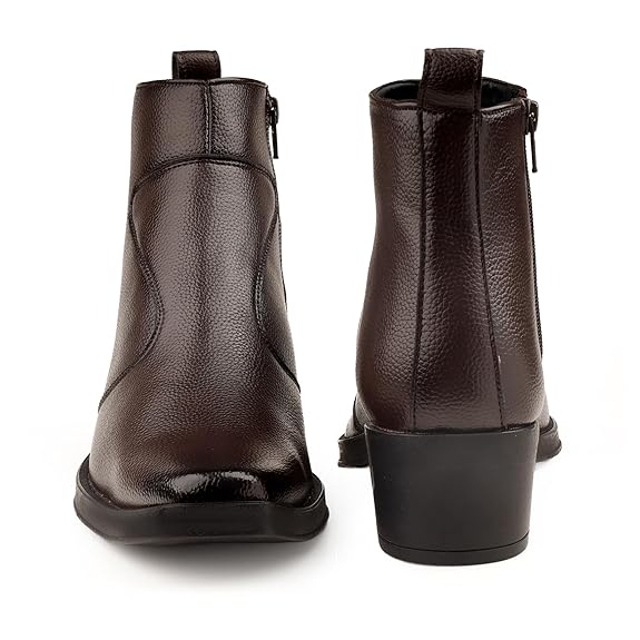 JonasParamount Men’s Brown Height Increasing Ankle Boots