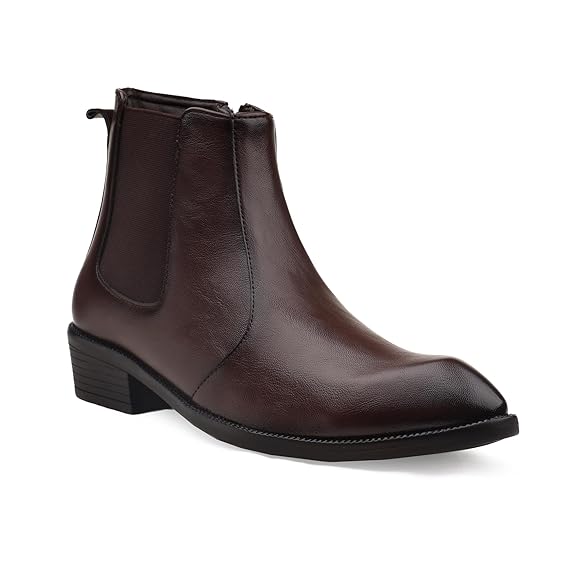 JonasParamount Brown Zipper Chelsea Boots