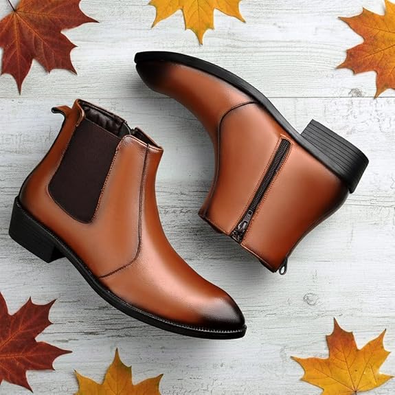 JonasParamount Tan Zipper Chelsea Boots