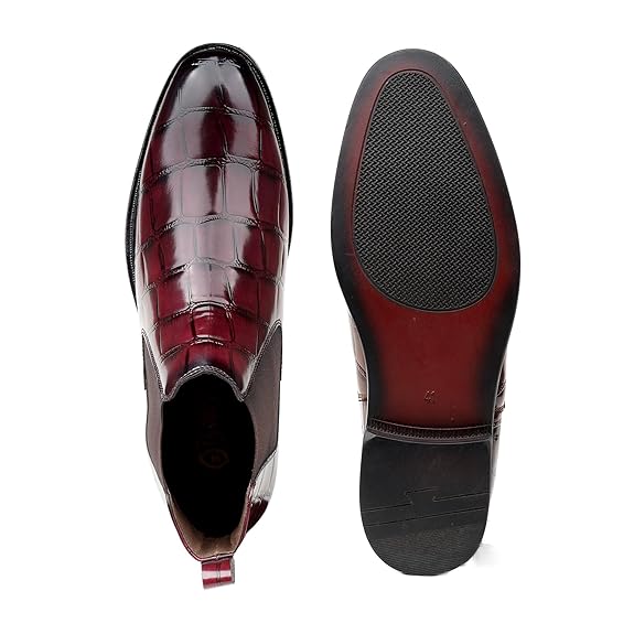 Premium Faux Leather Slip-On Casual & Formal Dress Boots