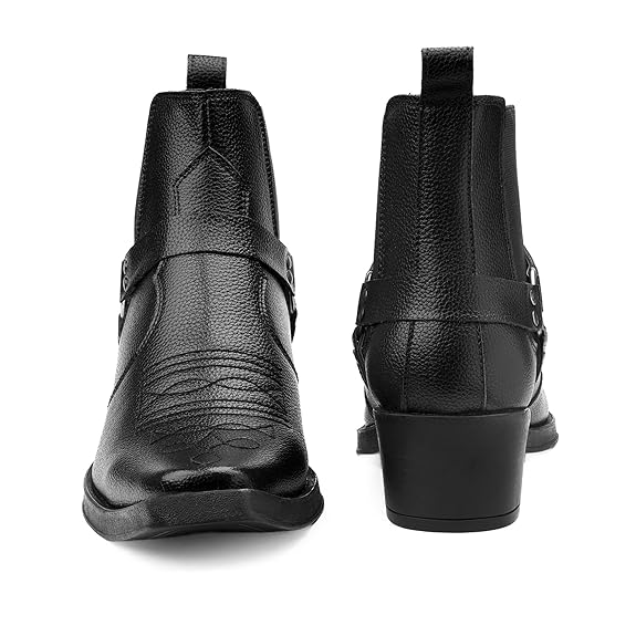 JonasParamount Men’s Black Buckle Chelsea Boots