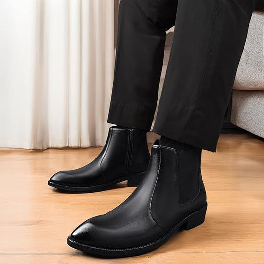 JonasParamount Black Zipper Chelsea Boots