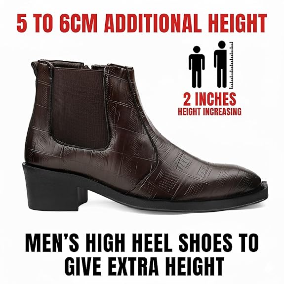 JonasParamount Men’s Brown Height Increasing Chelsea Boots