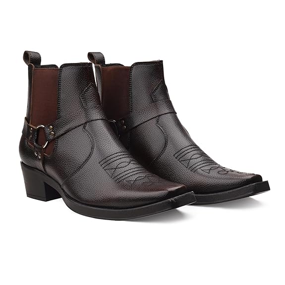 JonasParamount Men’s Brown Buckle Chelsea Boots