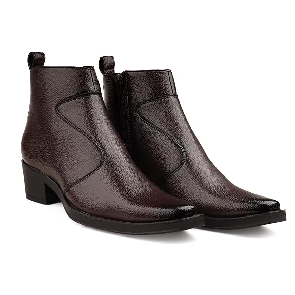 JonasParamount Men’s Brown Height Increasing Ankle Boots