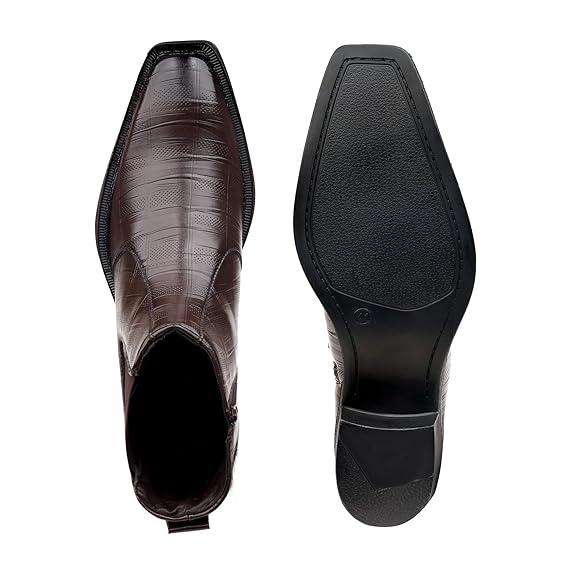 JonasParamount Men’s Brown Height Increasing Chelsea Boots