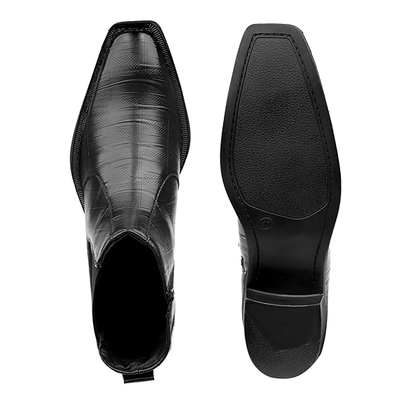 JonasParamount Men’s Black Height Increasing Chelsea Boots