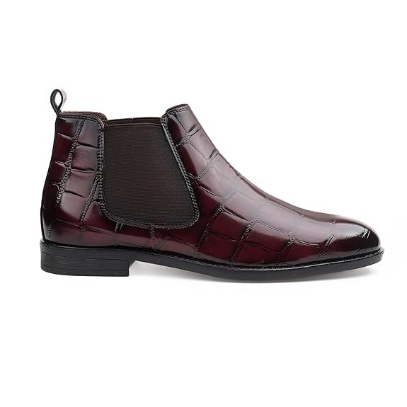 Premium Faux Leather Slip-On Casual & Formal Dress Boots