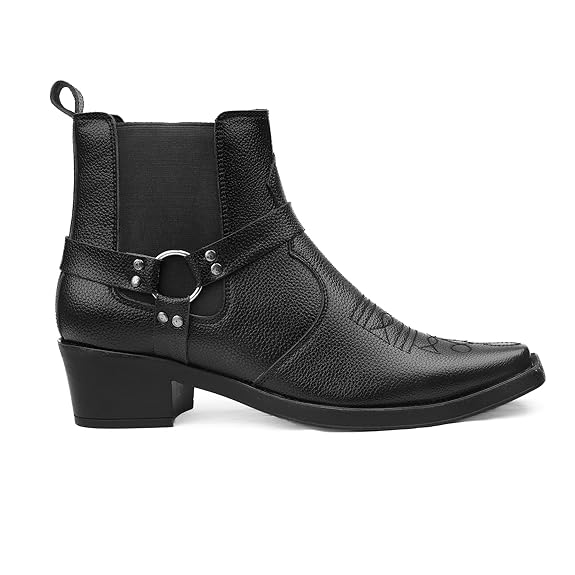 JonasParamount Men’s Black Buckle Chelsea Boots