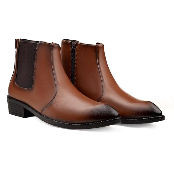JonasParamount Tan Zipper Chelsea Boots